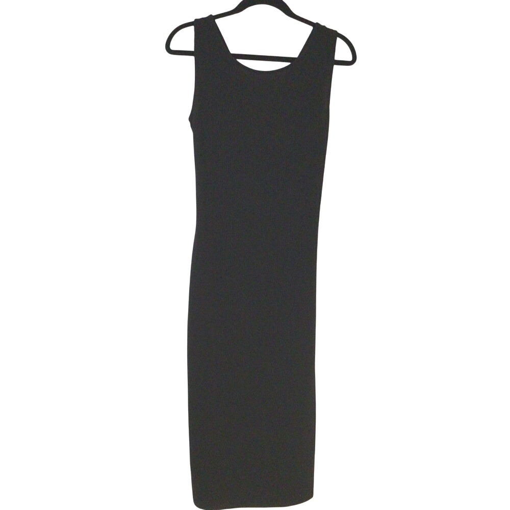 NWOT Anistar little black dress‎ ribbed stretch with cutout peephole in back